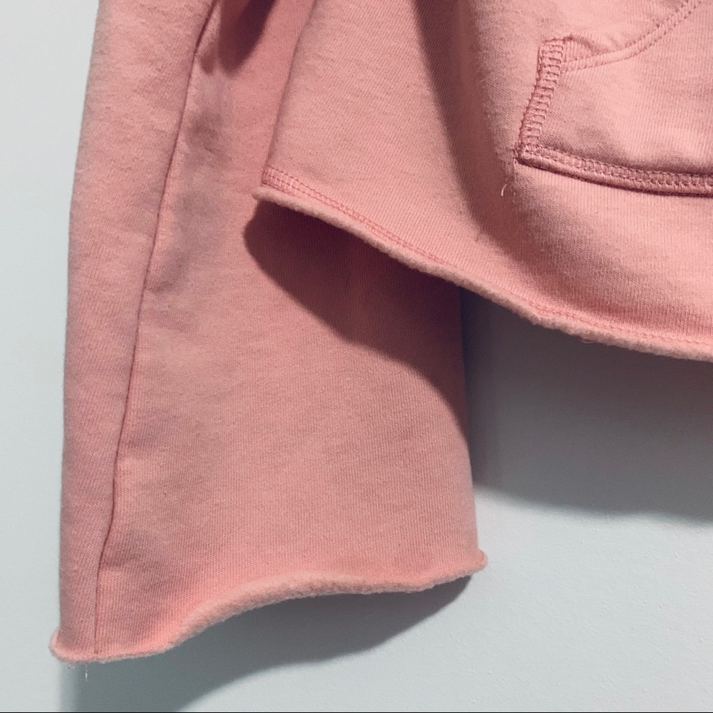 American Rag Pink Cropped Hooded Sweatshirt - Picture 5 of 6